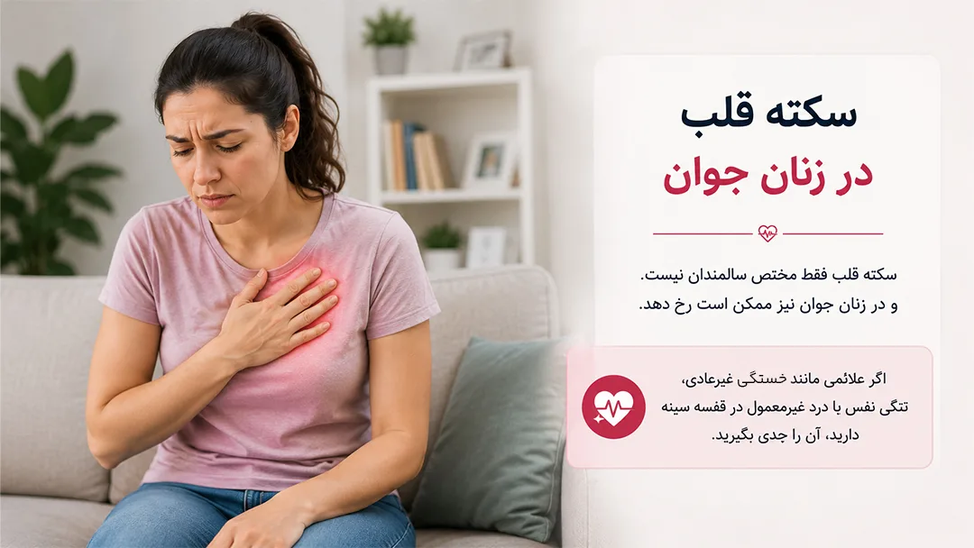 علائم سکته قلبی در زنان جوان